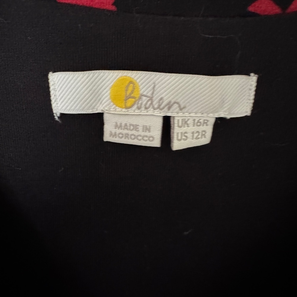 Boden Black and Pink Midi Dress - Picture 7 of 8